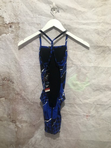 Speedo Endurance +One Piece Athletic Swimsuit Women's 24 US XSmall Blue NWT - Picture 3 of 5