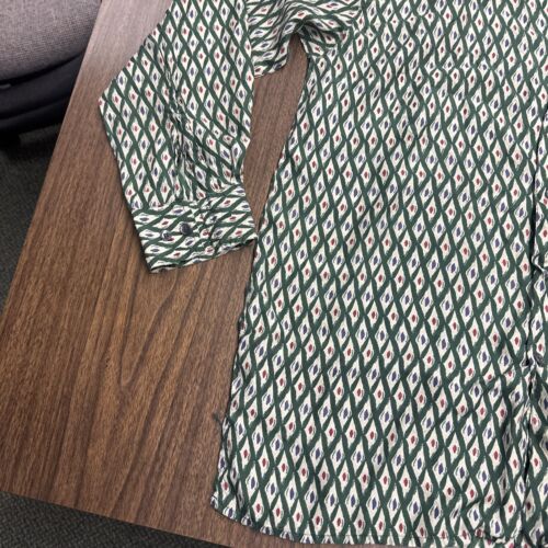 Robert Stock 100% Silk All Over Geometric Short Sleeve Button Up Shirt Large L - Picture 2 of 13