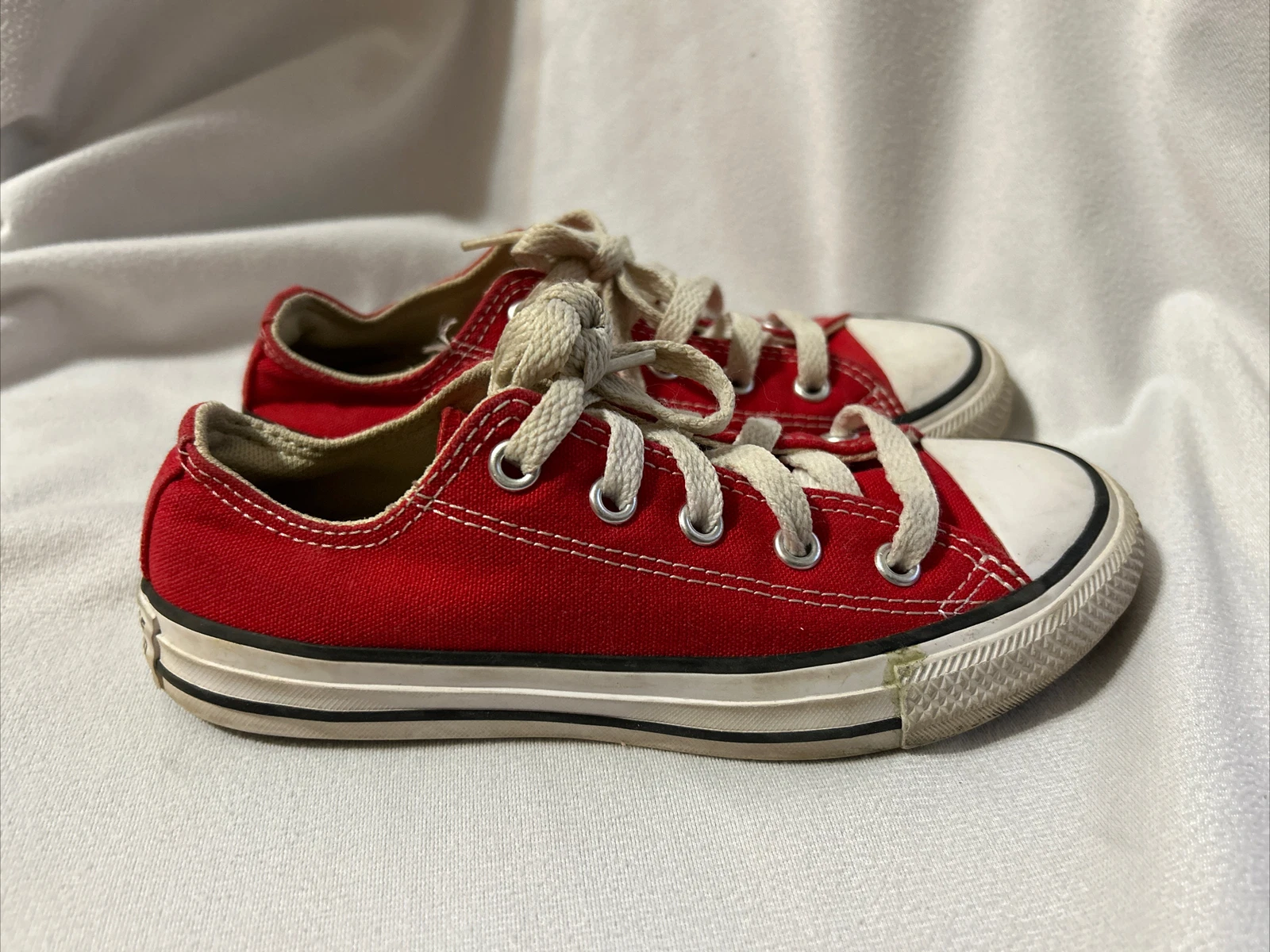 Scarpe sneakers basse Converse Chuck Taylor All Star rosse 3J236 giovani taglia 13