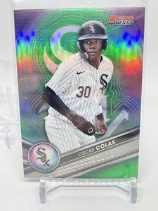 2022 Bowman's Best Oscar Colas Green Wave Refractor Prospect 18/99 (B323)