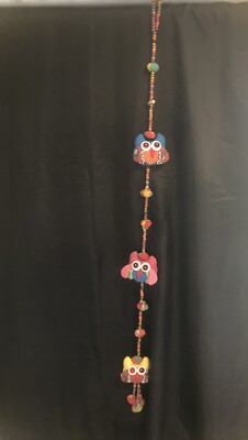 Hand Made Cotton Owl Mobile 90 Cm
