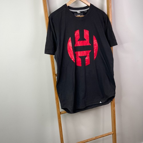 Adidas James Harden Crazy X Logo Shirt Mens Large Black Short Sleeve Crew Neck - Picture 2 of 9