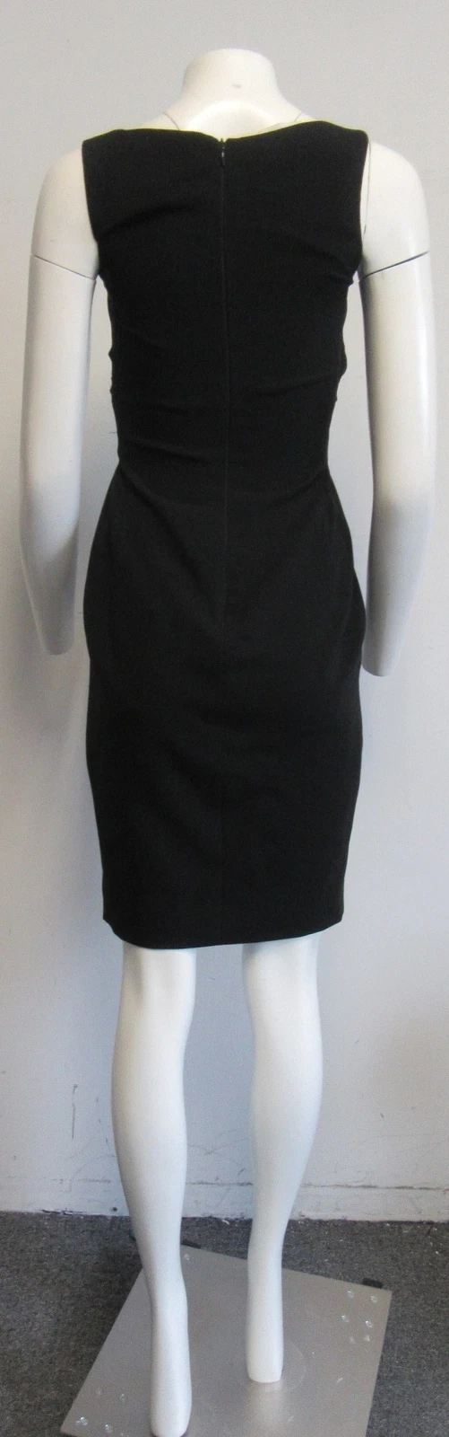 MOSCHINO abito tubino nero con fiocco in chiffon davanti TG 2