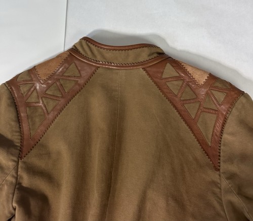 Ralph Lauren Blue Label Southwestern Cropped Work Jacket in Brown Size 6 - Picture 12 of 24