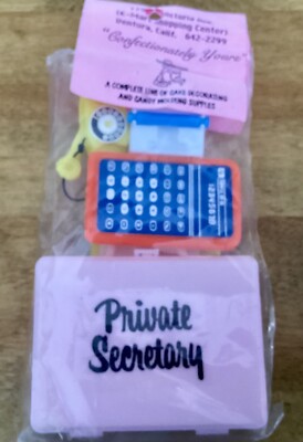 VTG Cake Topper Kit,  Confectionately Yours , Secretary Themed Items, 6 PCS-NEW