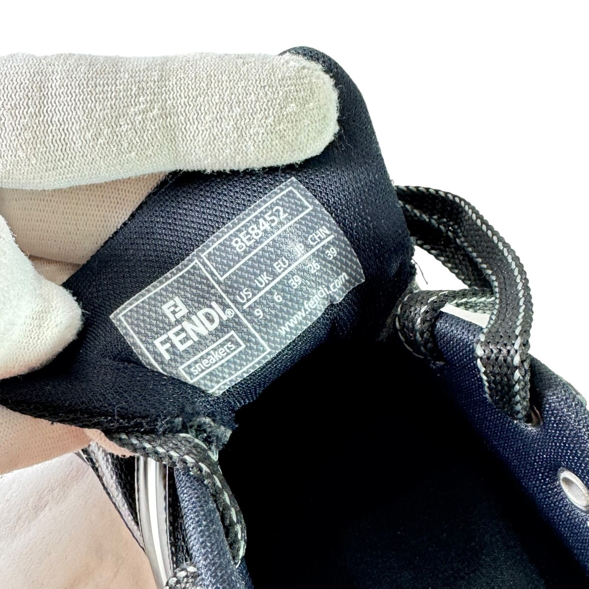 FENDI Sneakers Black & Silver First 1 Tech and Leather FENDI Sneakers Black & Silver First 1 Tech and Leather