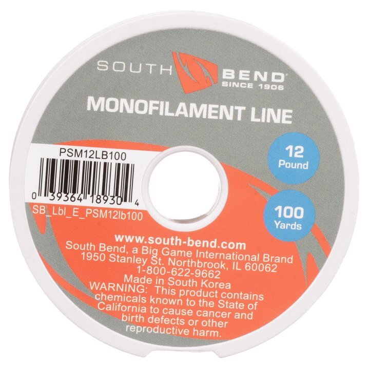 South Bend Pony Spool Mono Monofilament Fishing Line, 100 ya