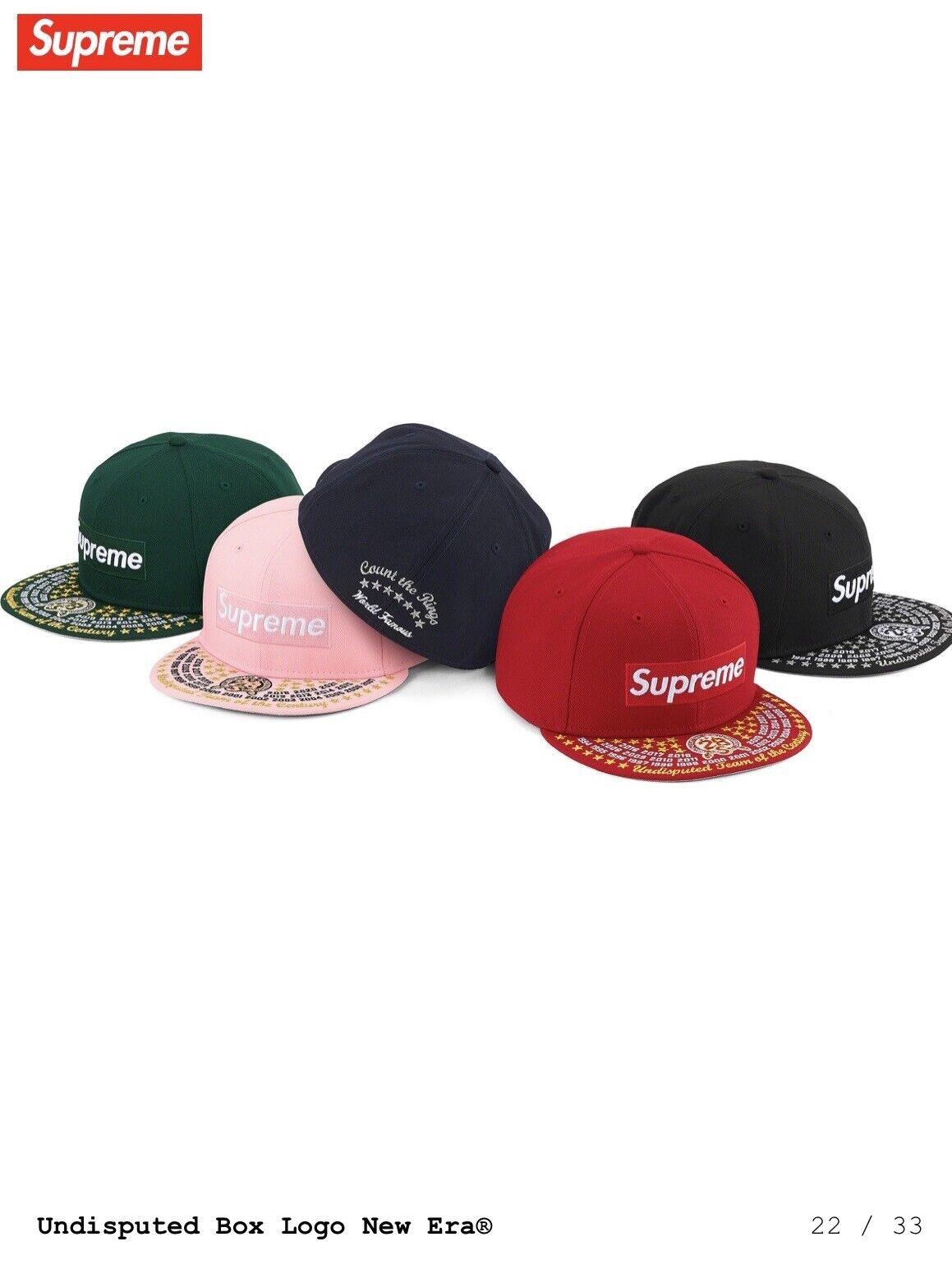 Supreme Undisputed Box Logo New Era Hat Fitted black Size 7 5/8