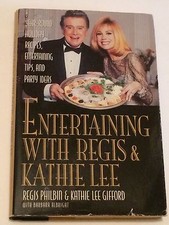 REGIS PHILBIN & KATHIE LEE GIFFORD SIGNED Entertaining 1994 BOOK 1st Ed, Live 
