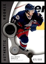2005-06 SP Game Used Gilbert Brule Rookie /999 Columbus Blue Jackets #209 R86