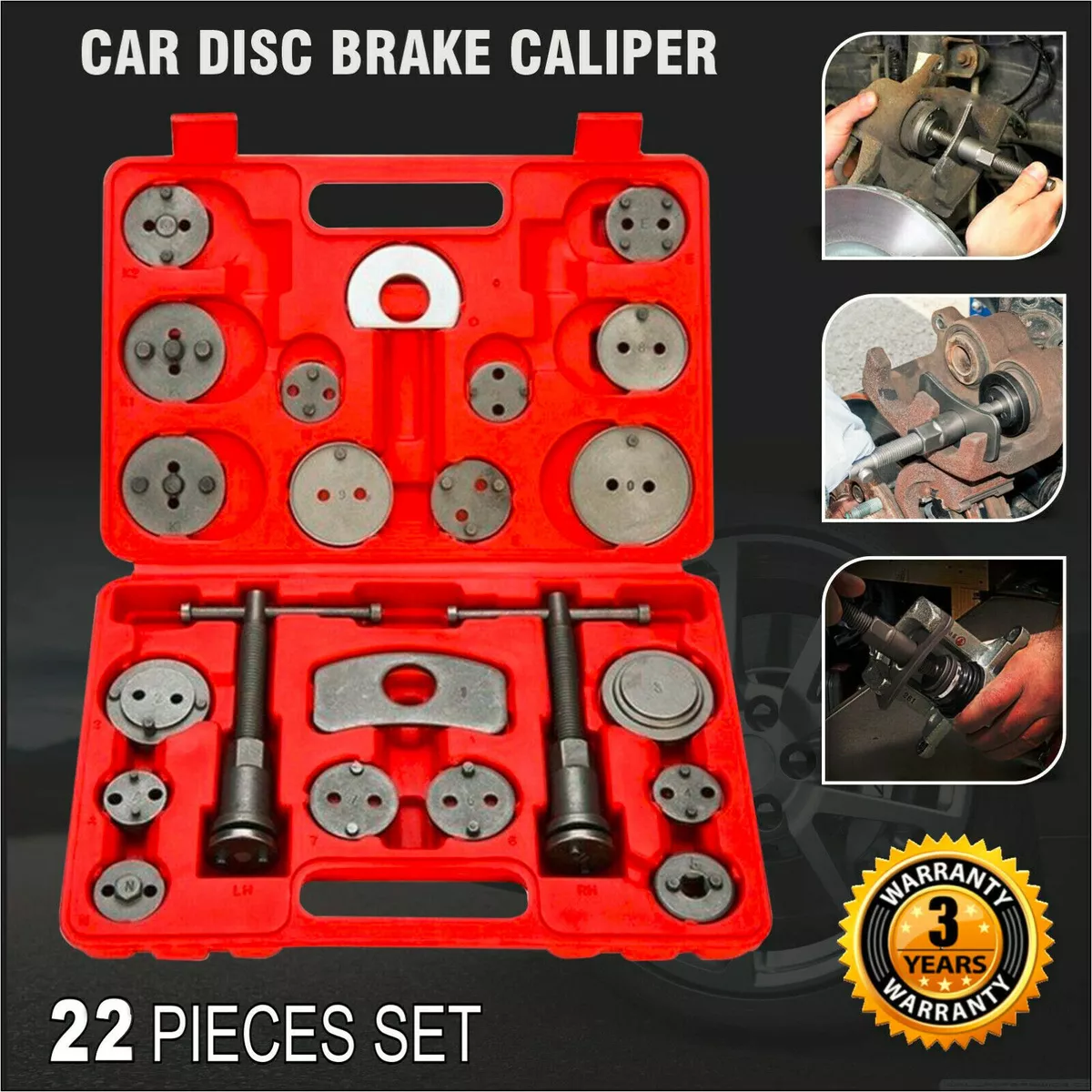 22PCS Brake Caliper Rewind Tool Kit Wind Back Piston Car For VW Ford