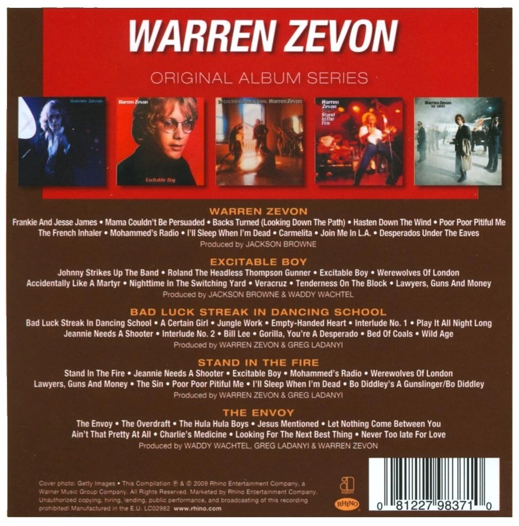 Music CDs Warren Zevon
