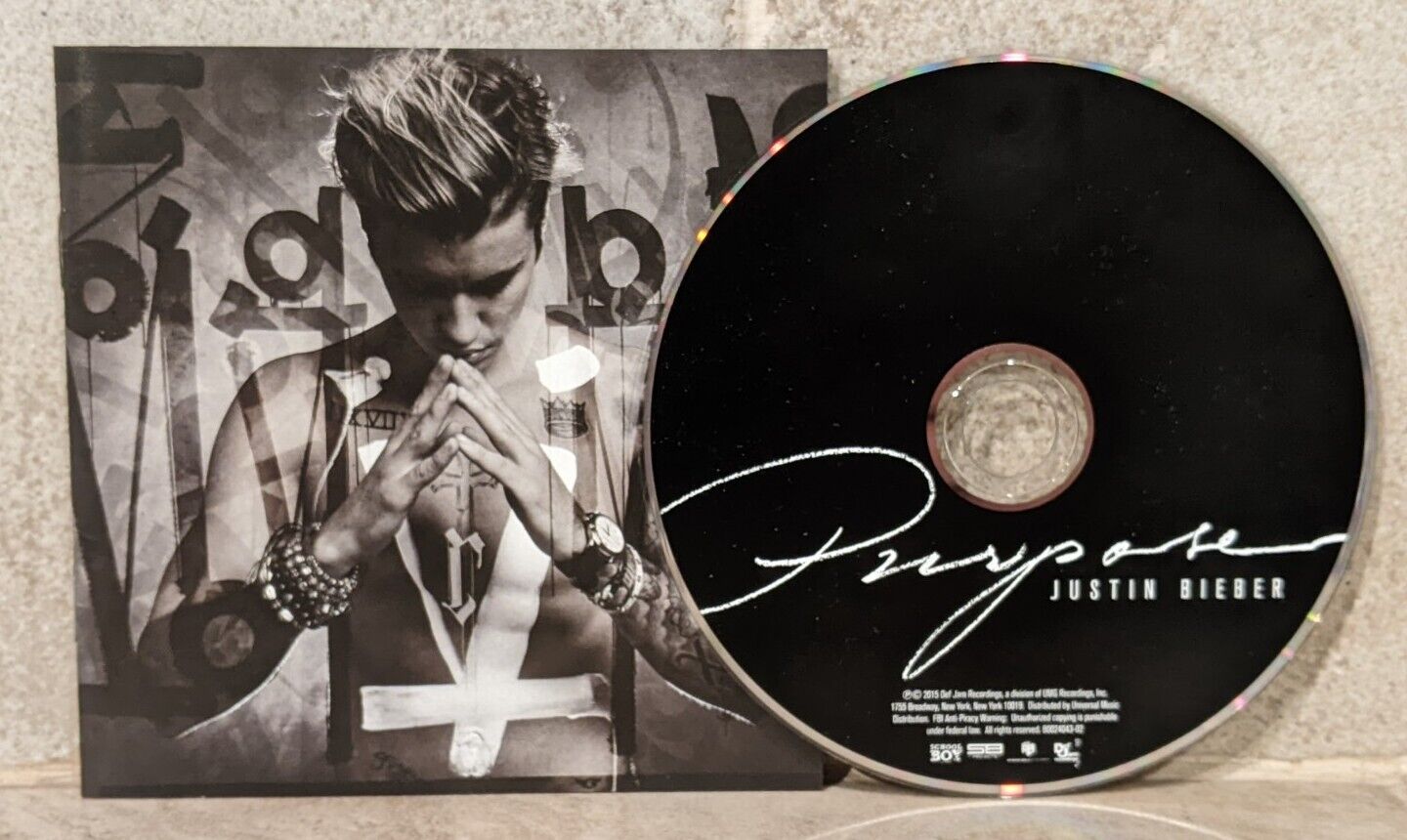 Justin Bieber - Purpose CD (Disc & Cover Only) 2015 Def Jam 