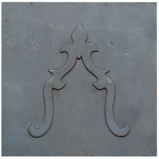 Plaque de Cheminée en Fonte 'LYS' marque LUNAWAY | Dimensions 60 x 60 x 1 cm