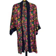 Victoria's Secret Vintage Gold Label Floral Print Robe One Size
