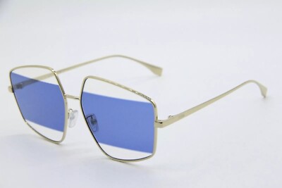 Fendi Sunglasses 40016U 32V Silver Frame Blue Gradient Lens 60mm