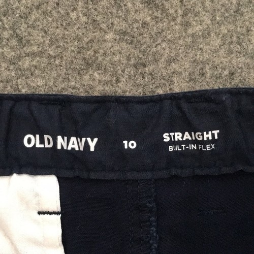 Old Navy Girl Sz 10 Pants Blue Straight Leg Chino Adjustable Stretch - Picture 7 of 12