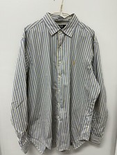 Polo Ralph Lauren Classic Fit Long Sleeve Button Up Shirt Striped Yellow XL 1124