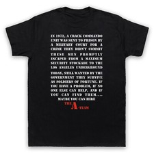 A TEAM INTRO THEME MAYBE YOU CAN HIRE 80'S ACTION TV MENS & WOMENS T-SHIRT