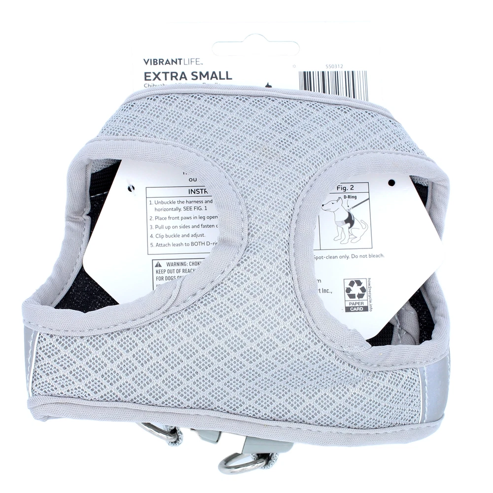 Dog Harness, Black, Wrap Style, Extra Small