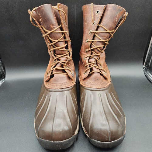 Cabelas Hunting Snow Boots Thinsulate Ultra 10" Mens 12 Leather Rubber 83-0503 - 第 6/21 張圖片