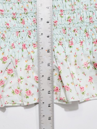 $49 Polo RALPH LAUREN Kids 7 Poplin Smocked Tie Tank TOP Mint Floral CAMISOLE - Picture 23 of 24