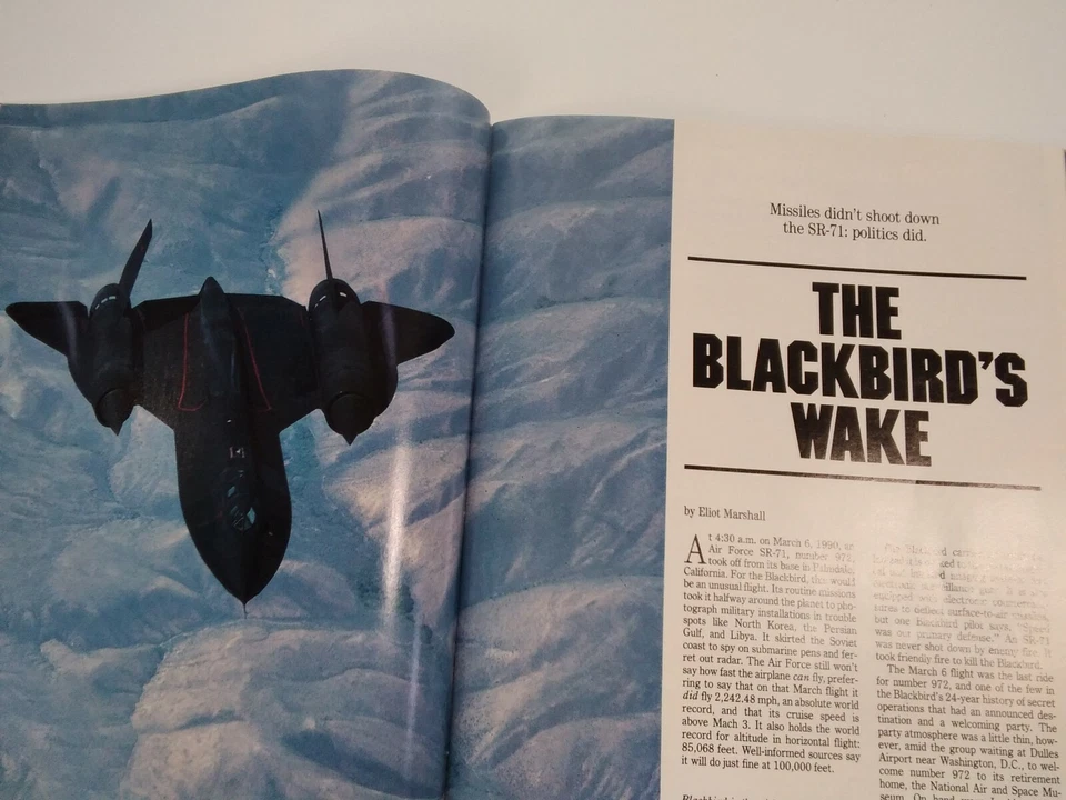 Air & Space Magazine Smithsonian Rare Vtg 1990 Blackbird Rolex RADO Jaguar Ads - Image 3 of 4