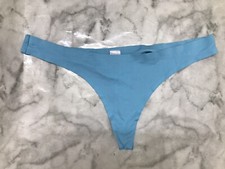 Blue Wave Thong G-String by Just Intimates Seamless Size Large/7 Polyester Panty