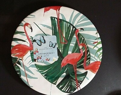 Cynthia Rowley Flamingo theme melamine 8 1/2'' salad plate