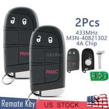 2Pcs 3B Smart Remote Key Fob for Jeep Compass 2017 2018 2019 2020 2021 2022 2023