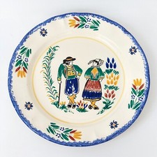 Quimper Ceramiques de Cornouaille Dinner Plates Handpainted Made in France
