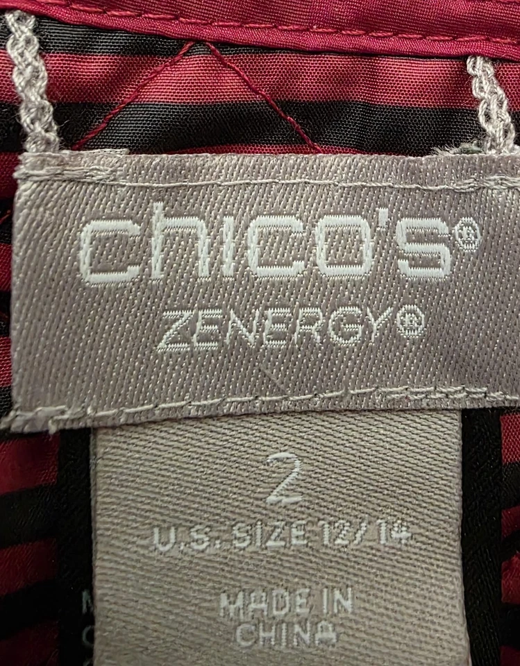 Chico's Zenergy Womens Vest Jacket Coat Size 2 Large 12/14 Reversible NEW - Image 2 of 4