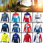 Radtrikot Herren Fahrradjacke Thermo Langarm Reflektierend Rennrad Trikot Retro