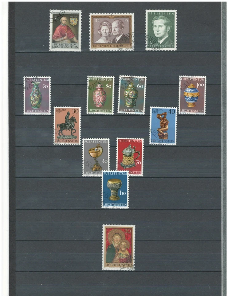 LEICHTENSTEIN EUROPE GERMANY USED 1ST DAY STAMPS SEE 7 SCAN LOT (LEIC ABCDEFG) - Image 3 of 4