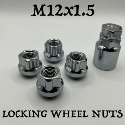 Locking Wheel Nuts M12x1.5 Open (Zinc) For Ford C Max, Grand-C Max, Focus