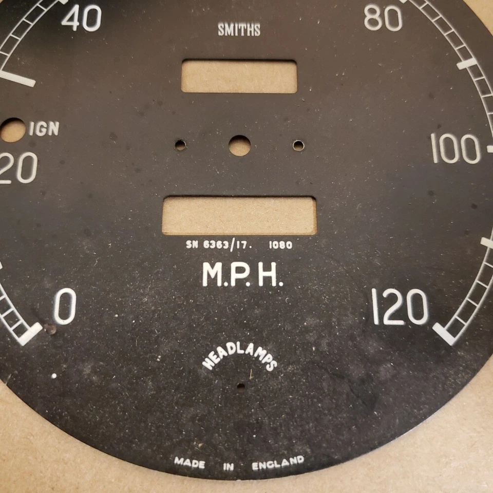 Velocímetro original Jaguar 3.4 calibre 120 MPH Smiths SN6363/17 piezas OEM Foto 2 de 4
