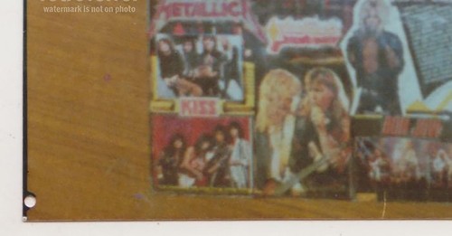 Heavy Metal Collage With Rock Bands 1980s Vintage Fan Photo Iron Maiden Poster - Picture 6 of 7