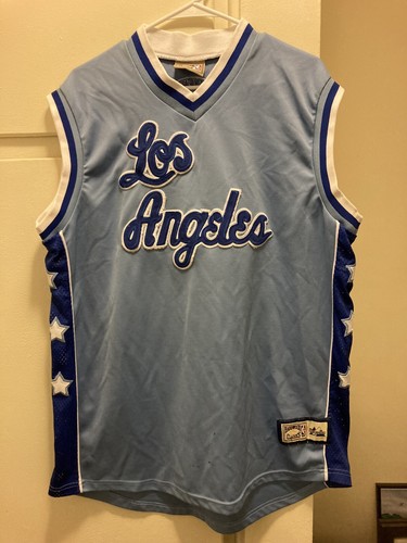 Vintage NBA Los Angeles Lakers Hardwood Classic Blue Majestic Jersey Size L