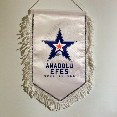 Anadolu Efes Istanbul Match Worn Wimpel, 15 x 23 cm, Basketbol Süper Ligi, Neu 