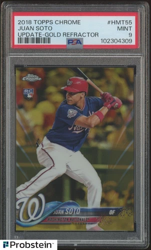 2018 Topps Chrome Update Gold Refractor Juan Soto RC Rookie /50 PSA 9 MINT