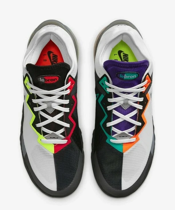 Nike LeBron XVIII 18 Low Men’s 9.5 /Women’s 11 Greedy White & Black CV7562 100 - Image 3 of 4