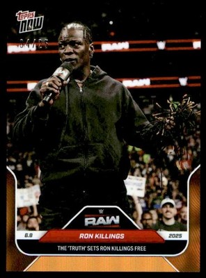2025 Topps Now WWE Orange Foil Parallel #66 Ron Killings 4/25
