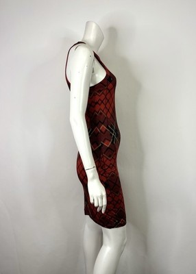 Vtg Alexander McQueen McQ Red Tartan Print Dress S | eBay