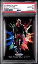 2024 Prizm WWE Bray Wyatt Black Color Blast PSA 10 Gem