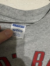 Vintage 90s UNLV Runnin Rebels Micro Stripe T Shirt Large Made In USA Cotton