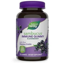 Nature’s Way Immune Support Sambucus Elderberry Gummies 120 Ct  EXP 3/31/2026