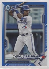 2021 Bowman Draft Chrome Blue Refractor 46/150 Miguel Hiraldo #BDC-98 0b3