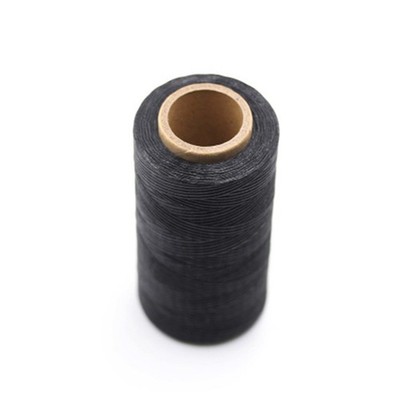 Waxed Lacing Tape Flat Leather Thread 260m Spool Black DIY Hand Work Sew