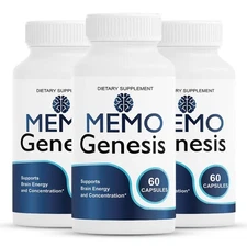 (3 pack) MemoGenesis Capsules, Memo Genesis Brain Health Support Formula Pills