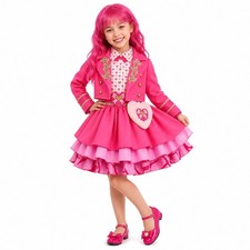 Kids Girl Descendants 5 Princess Pink Dress Cosplay Costume Book Week Halloween — image 6